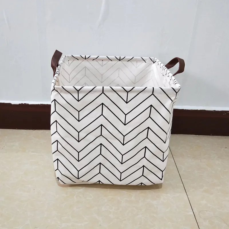 

Canvas Fabric Storage Box Clothes Toys Storage Basket For Toys Organizer Home Laundry Basket With Handle storage S6S11L10