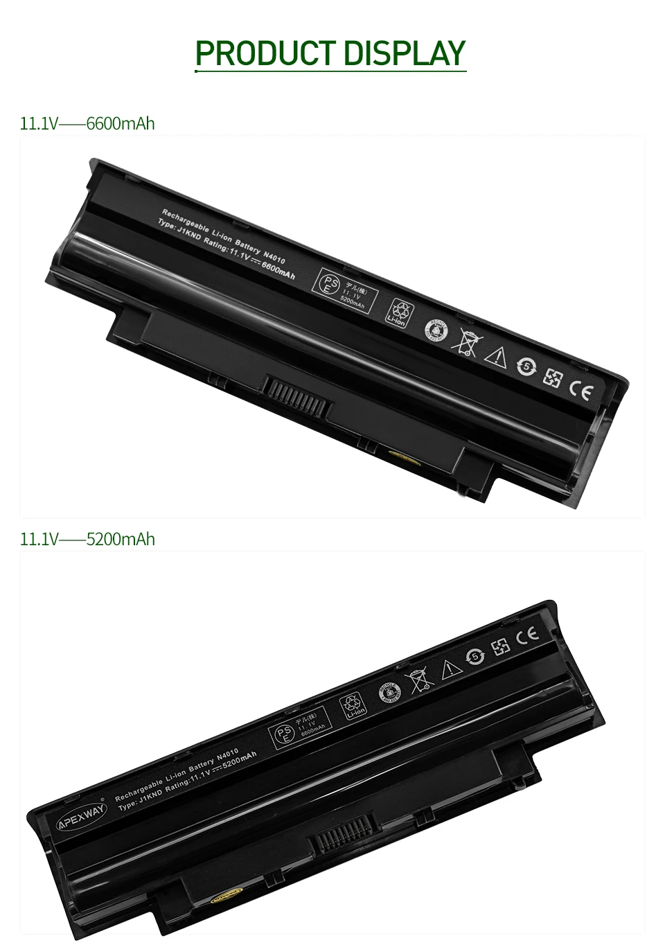 11,1 В 6 ячеек ноутбук Батарея для Dell inspiron N5110 M501R M511R N3010 N3110 N4010 N4010-148 N4010D-158 N4050 N4110 N5010 1450