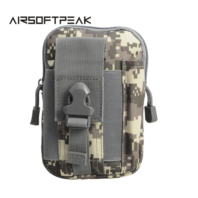 ACU AIRSOFTPEAK Тактический мешок Molle Поясная сумка Спортивный подсумок Военный комплект Телефонный чехол для Iphone 7 Сумки для охоты - Цвет: ACU