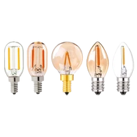 g40 t22 t20 globe vintage led filament light bulb 1w 2200k e12 e14 110v 220v gold tint dimmable lamp decorative chandelier light