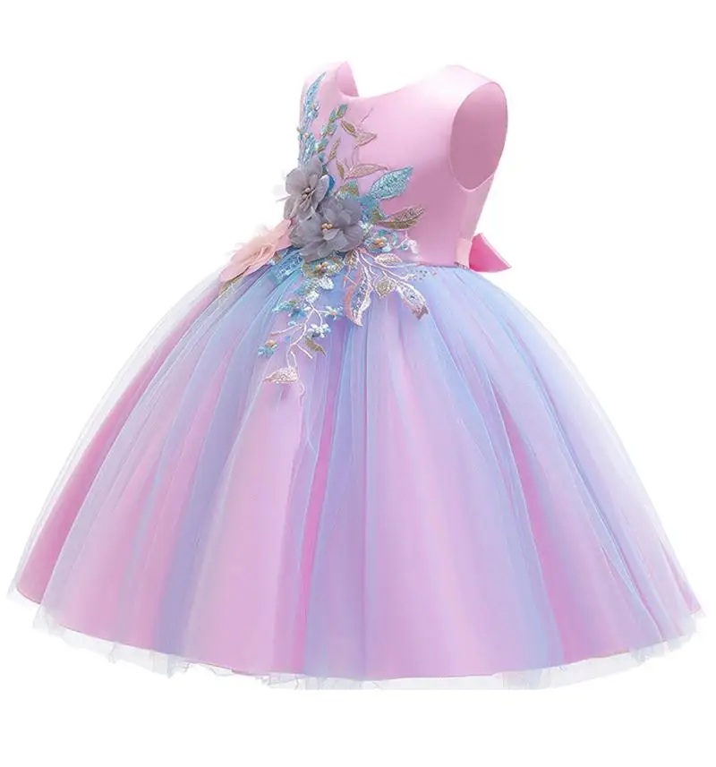 Girls Dress Summer Embroidery Elegant Tutu Princess Kids Dresses For Wedding Party Ball Gown Children Clothing 2020 | Детская одежда и