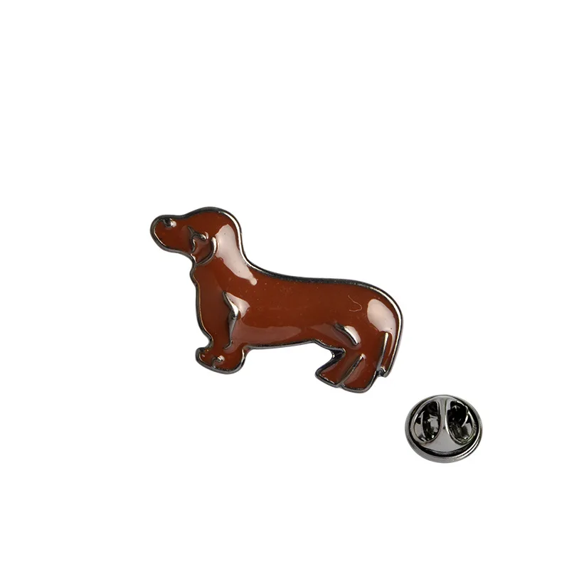 

Creative Dog Series Enamel Pins Human Friend Bulldog Dachshund Golden Retriever Collection Commemorative Badge Brooch