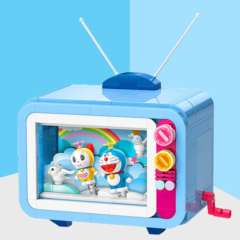Новый Классический мультяшный Аниме Doraemon Nobita строительные блоки шина автомобиль