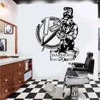 Большая Парикмахерская Татуировка хипстерская Настенная Наклейка на окно для парикмахерской стеклянная стена для парикмахерской виниловая