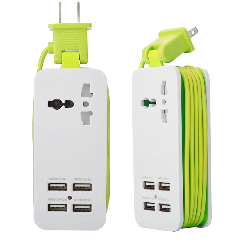 Штепсельная Вилка EU US usb розетка электрическая защита от перенапряжения