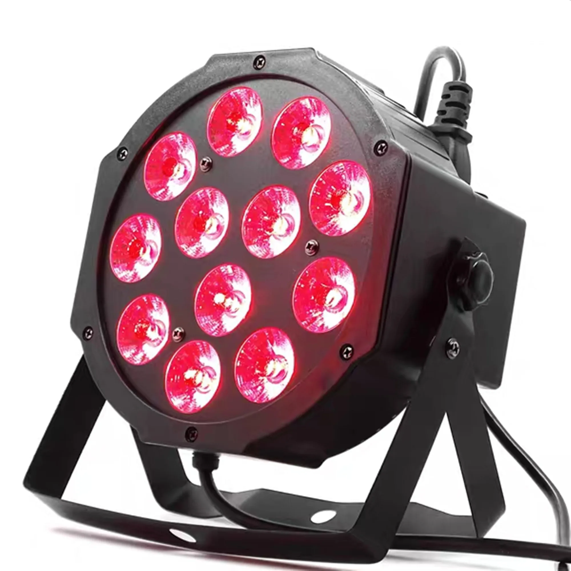 12x12 Вт светодиодные прожекторы RGBW 4 в 1 плоский светодиодный прожектор dmx512 для