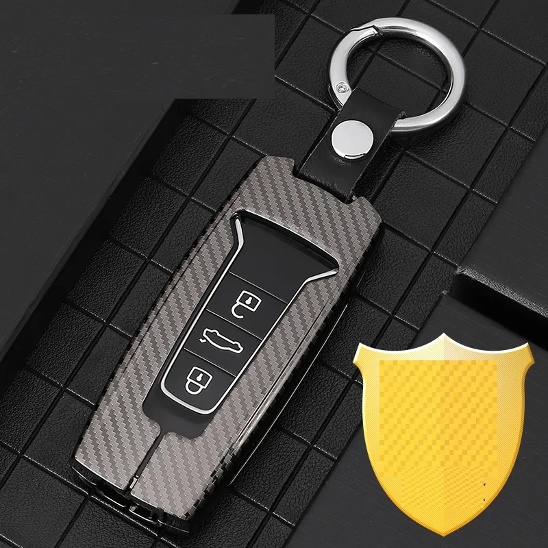 Углеродное волокно Стиль цинковый сплав автомобильный ключ чехол оболочка