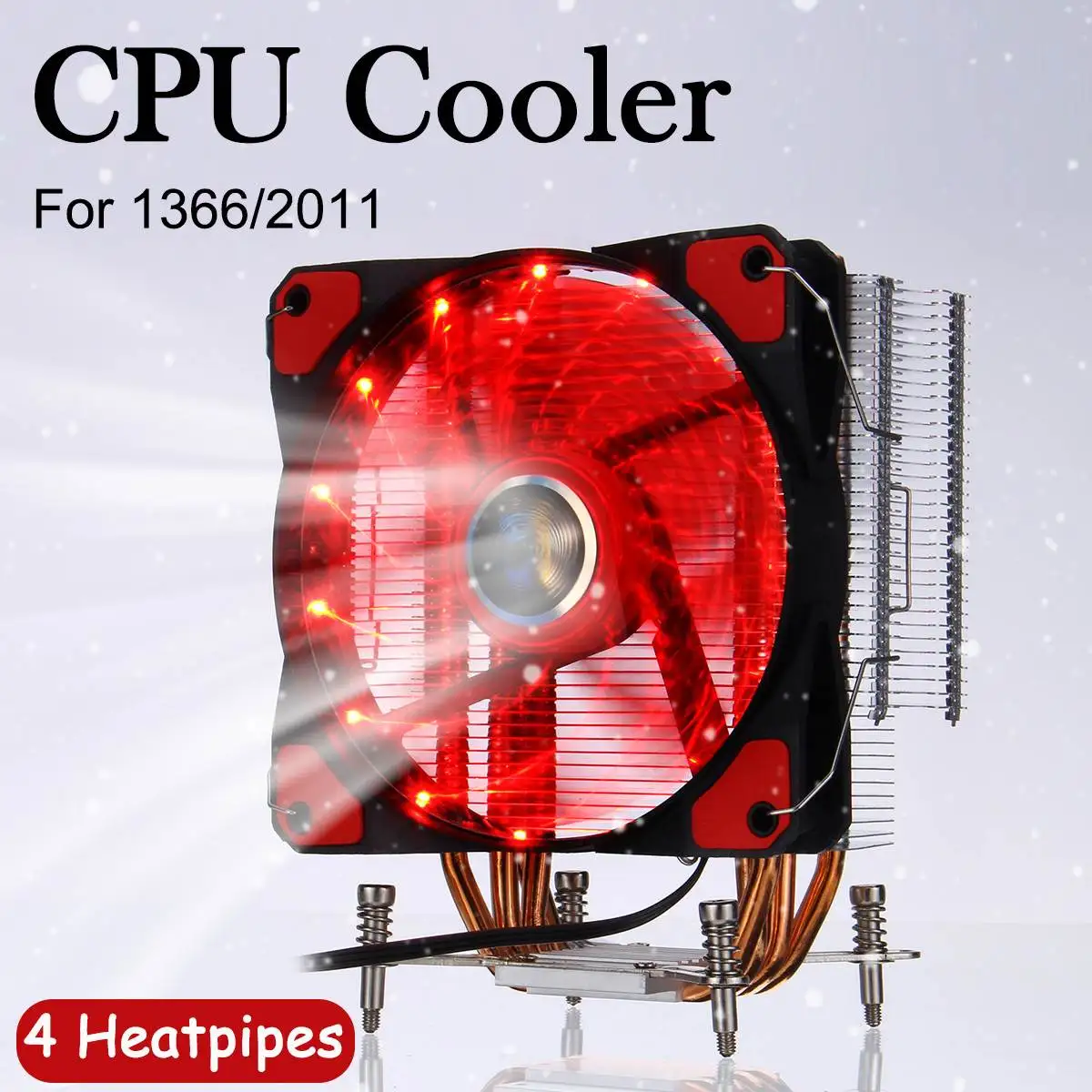 Кулер для ЦП с 4 тепловыми трубками Intel LGA 1366/2011/X79 вентилятор 12 см охлаждение RGB