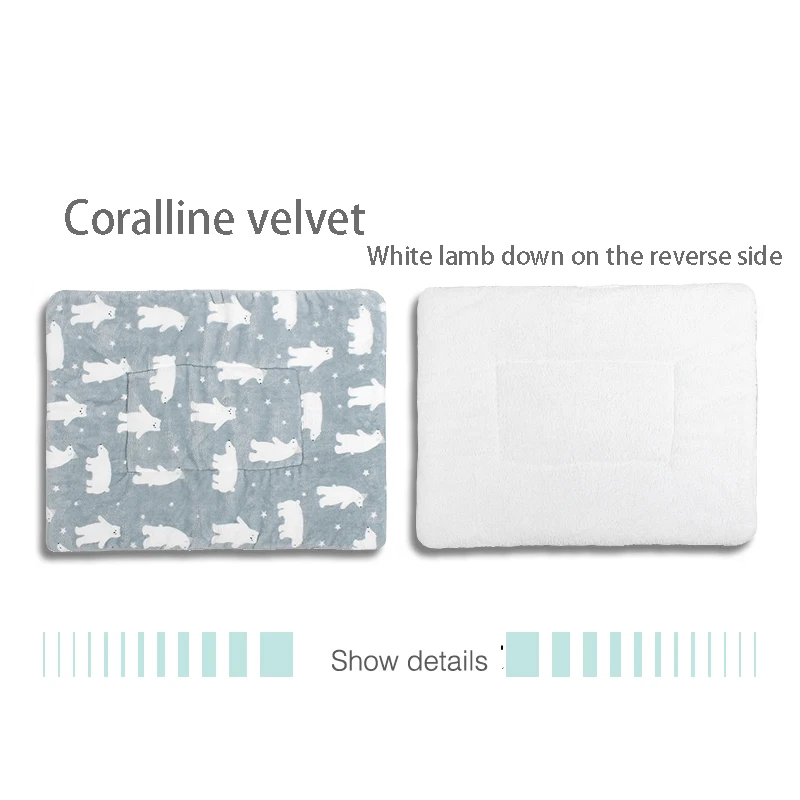 Коврик-гнездо для собак и кошек 2 шт. плюшевый матрас плотный двусторонний