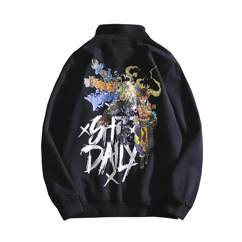 

Zipper 2020 Sweatshirt Printed Harajuku Hoodies Autumn Hoody Casual Hoodie Cotton Sweatshirts Men Streetwear Clothes