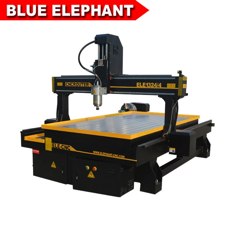 4 осевой гравер машина с ЧПУ поворотной осью 1324 большой четырехосный трехмерный