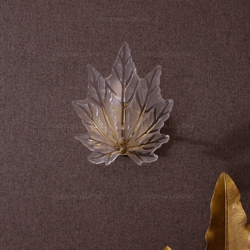 Настенные светильники с кленовыми листьями декоративное настенное бра из меди и