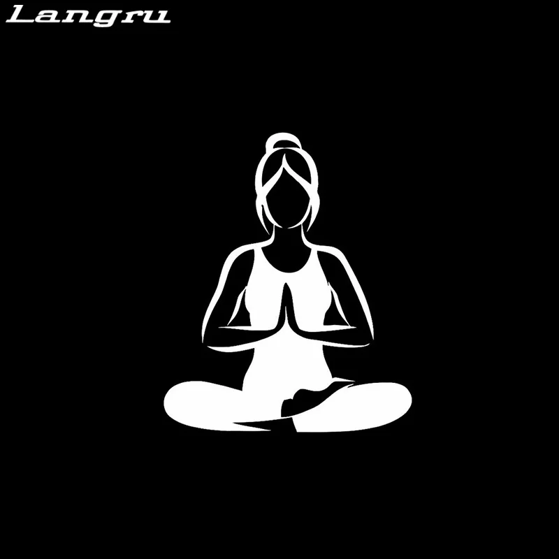 Langru 12 6*15 3 см модные наклейки для автомобиля йоги медитации водонепроницаемые