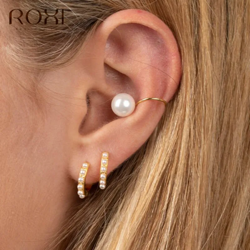 Женские серьги-гвоздики из серебра 925 пробы с пресноводным жемчугом | Украшения и