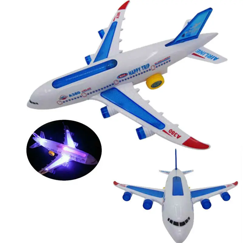 Модель самолета Музыкальный Электрический самолет игрушка светодиодный свет