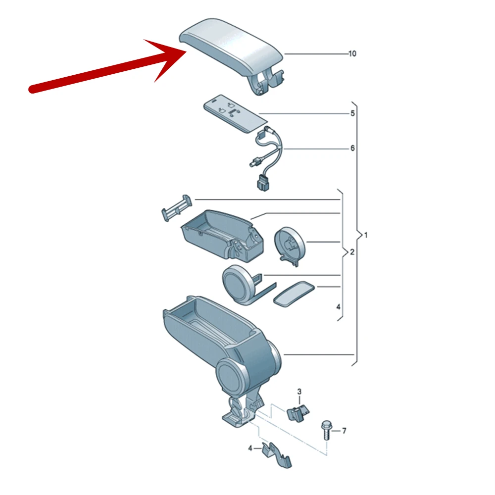 Подлокотник Крышка центральной консоли кожаный ящик для хранения синтетический