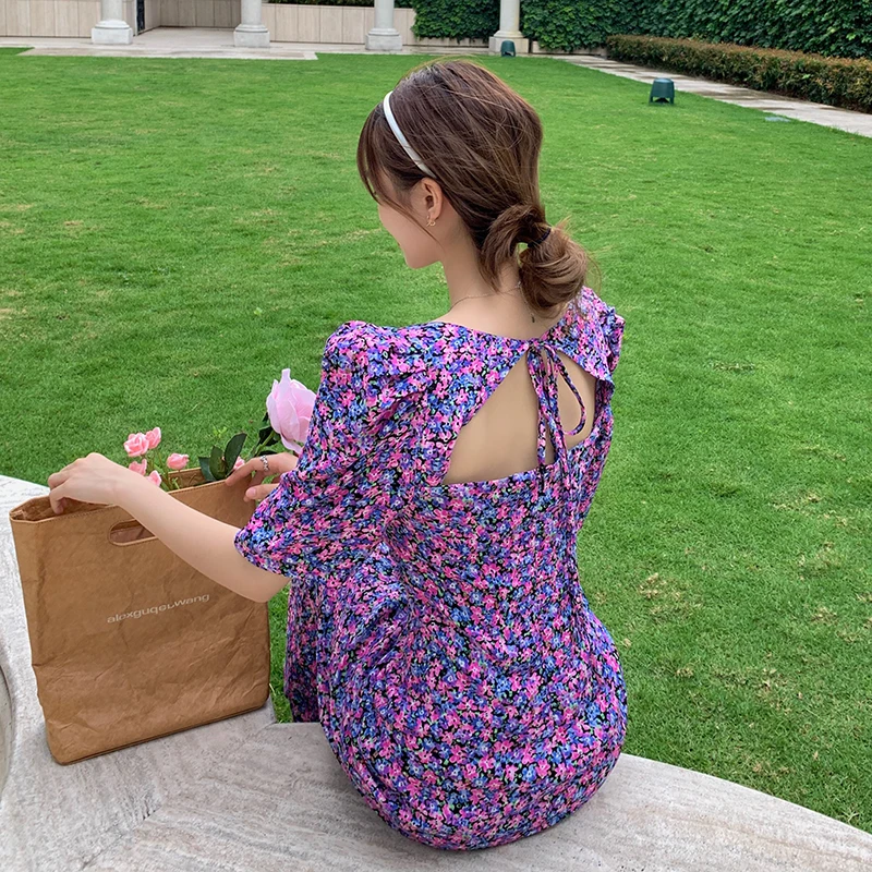 

Maxi Boho Korean Vacation Dresses Women Vintage Long Floral Chiffon Dress Summer 2021 Runway Vintage Elegant Party Bodycon Dress