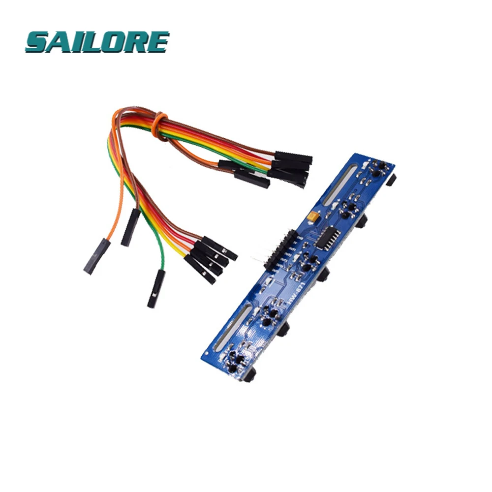 

5 Channel Infrared Reflective Sensor TCRT5000 KIT 5CH CH Road IR Photoelectric Switch Barrier Line Track Module 5 Way TCRT5000L