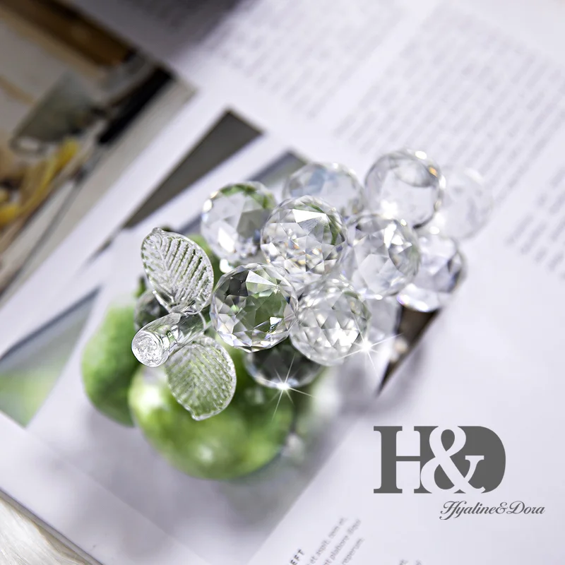 Прозрачная фигурка винограда H &amp D искусство стекло поделки коллекционные