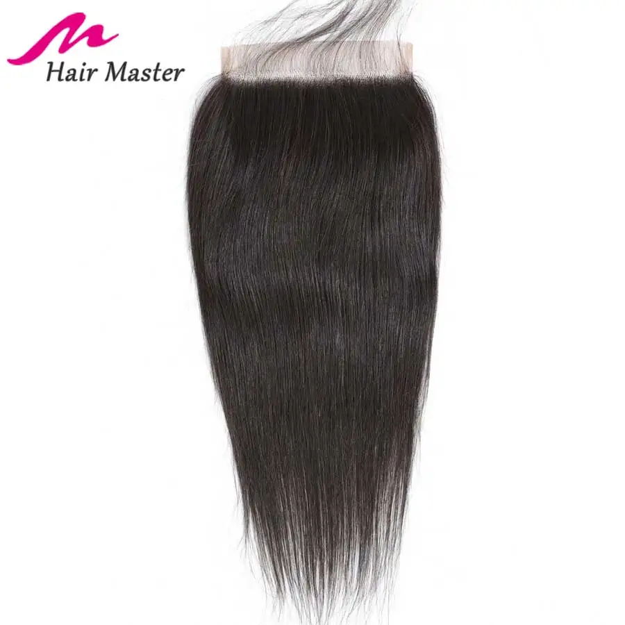 Волосы мастер 6x6 закрытие бразильские прямые волосы Кружева Закрытие Remy