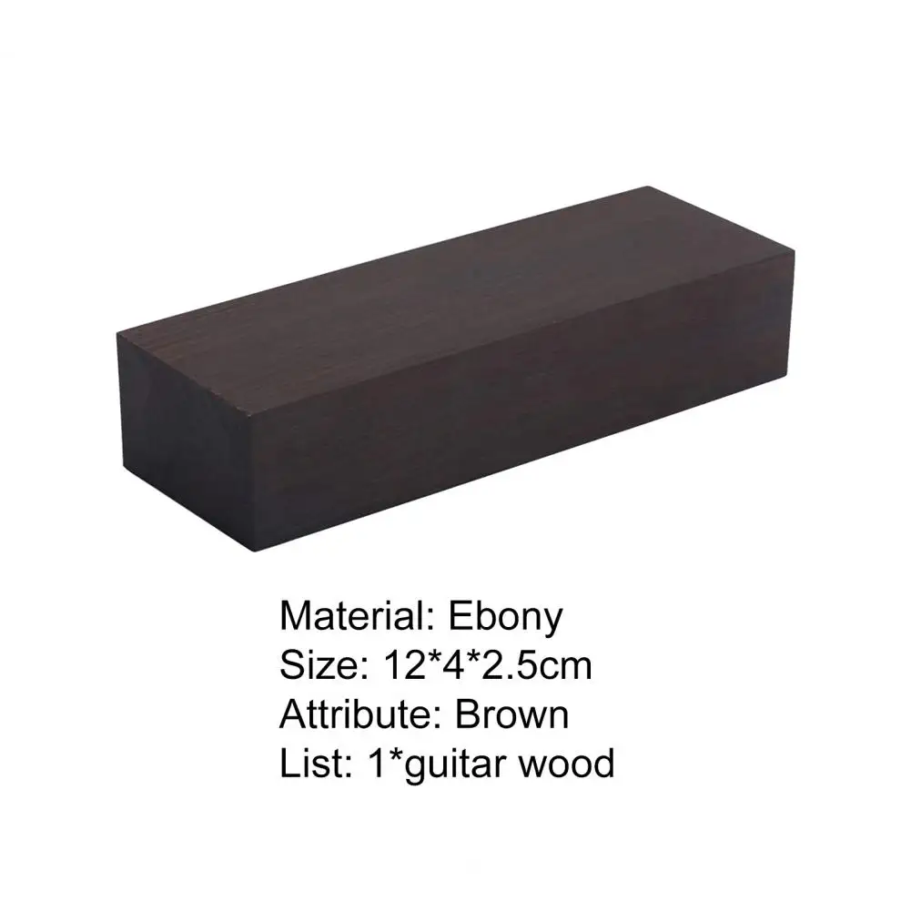 

Wood Block Portable Smooth Dark Color Crafting Tool Ebony Lumber for Home Music Instruments Handles Blank Wood Block