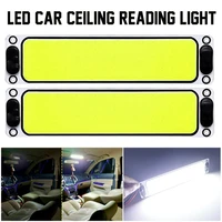 2pcs white cob 108 smd led 12v 24v panel dome lamp auto car interior reading plate light roof ceiling interior wired lamp