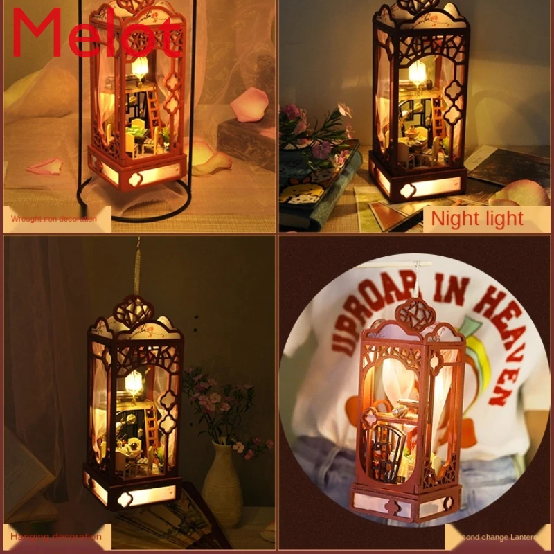 

Chinese Style DIY Cottage Hand-Assembled Small House Model Multi-Scene Toy Creative Birthday Gift for Girls Quality Durable