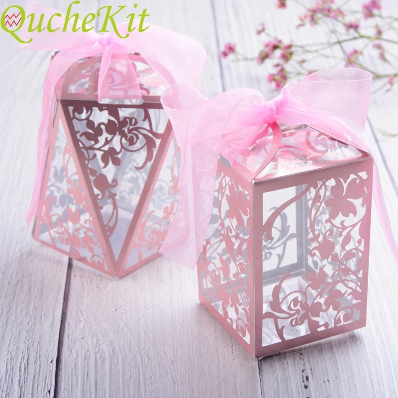 50 шт. полые разноцветные подарочные коробки из ПВХ|Подарочные сумки и упаковка| |