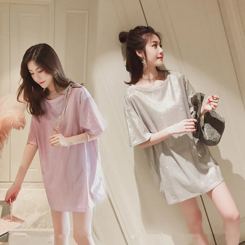 

Summer Dress Women Short Sleeve T Shirt Dress Casual Loose Long Shirt Tops Dresses Vestido Rk