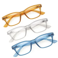 boncamor reading glasses spring hinge blue light blocking rectangular plastic frame men women computer prescription eyeglasses