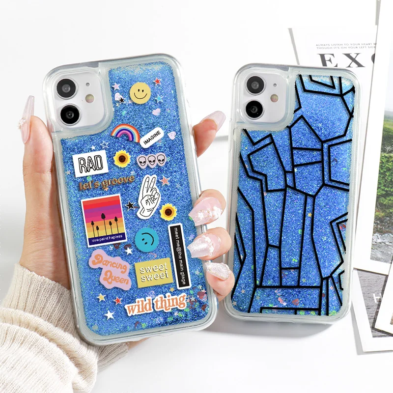 

Realme 8 Pro Case Glitter Liquid Case For Oppo Realme 5 7 6 Pro C15 C12 C3 A9 A7 A77 A53 A37 A32 A33 A12 A11K A5S AX7 Covers