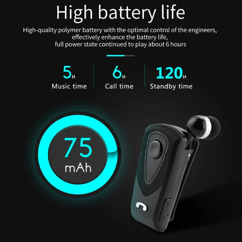 

Выдвижная Беспроводная Bluetooth-гарнитура Fineblue F930 Stereo Music 4,0