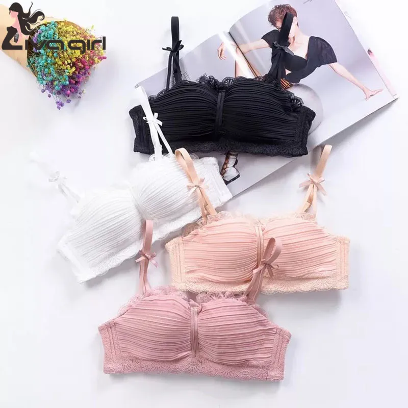 Женское нижнее белье пуш ап без косточек одноцветные кружевные бюстгальтеры