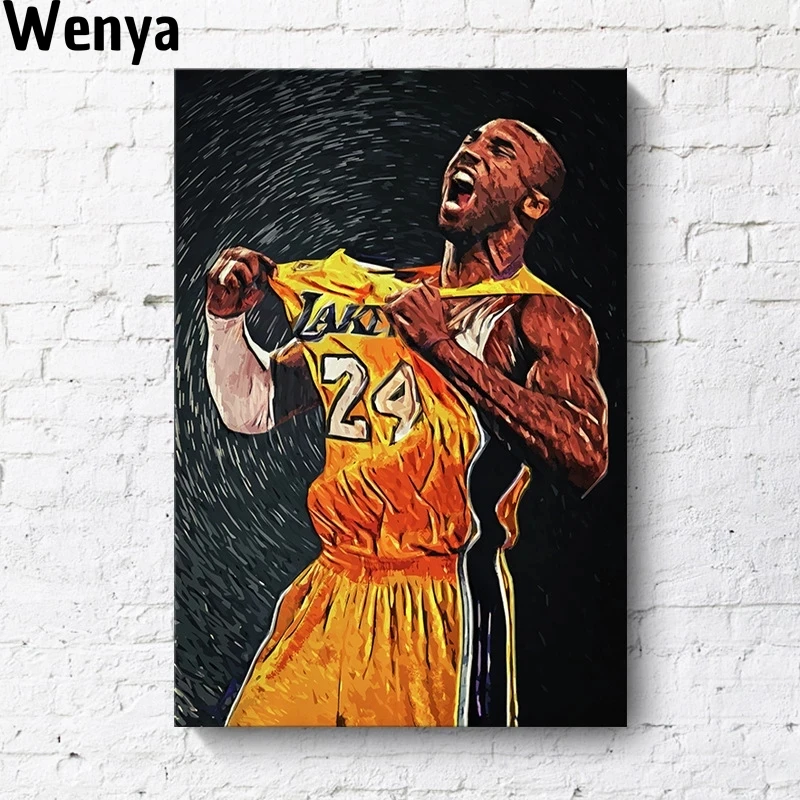 Плакат Коби Брайант для баскетбола современное простое украшение гостиной