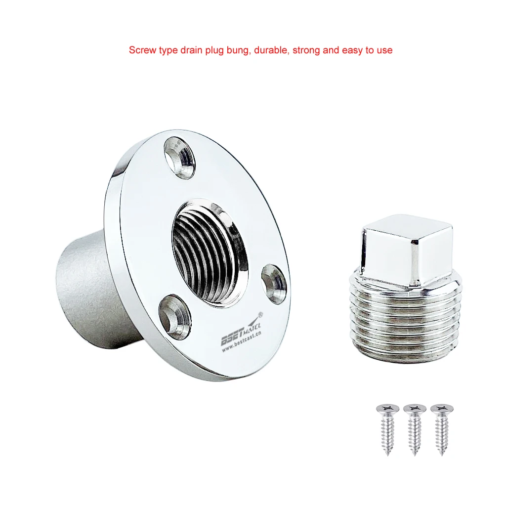 

2PCS Universal 25mm Stainless Steel 316 Boat Garboard Drain Plug Bung Hole Drainage Marine Dinghy Transom Hardware Accessories