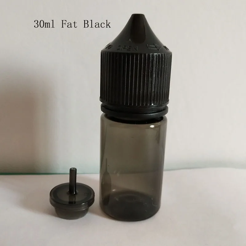30ml Fat Black 2000 шт пустой флакон-капельница E жидкая Ручка Форма PET PE длинная Бутылка 10 мл 15 мл 30 мл 50 мл 60 мл 100 мл 120 мл с контроль вскрытия крышка - Цвет: 30ml Fat Black