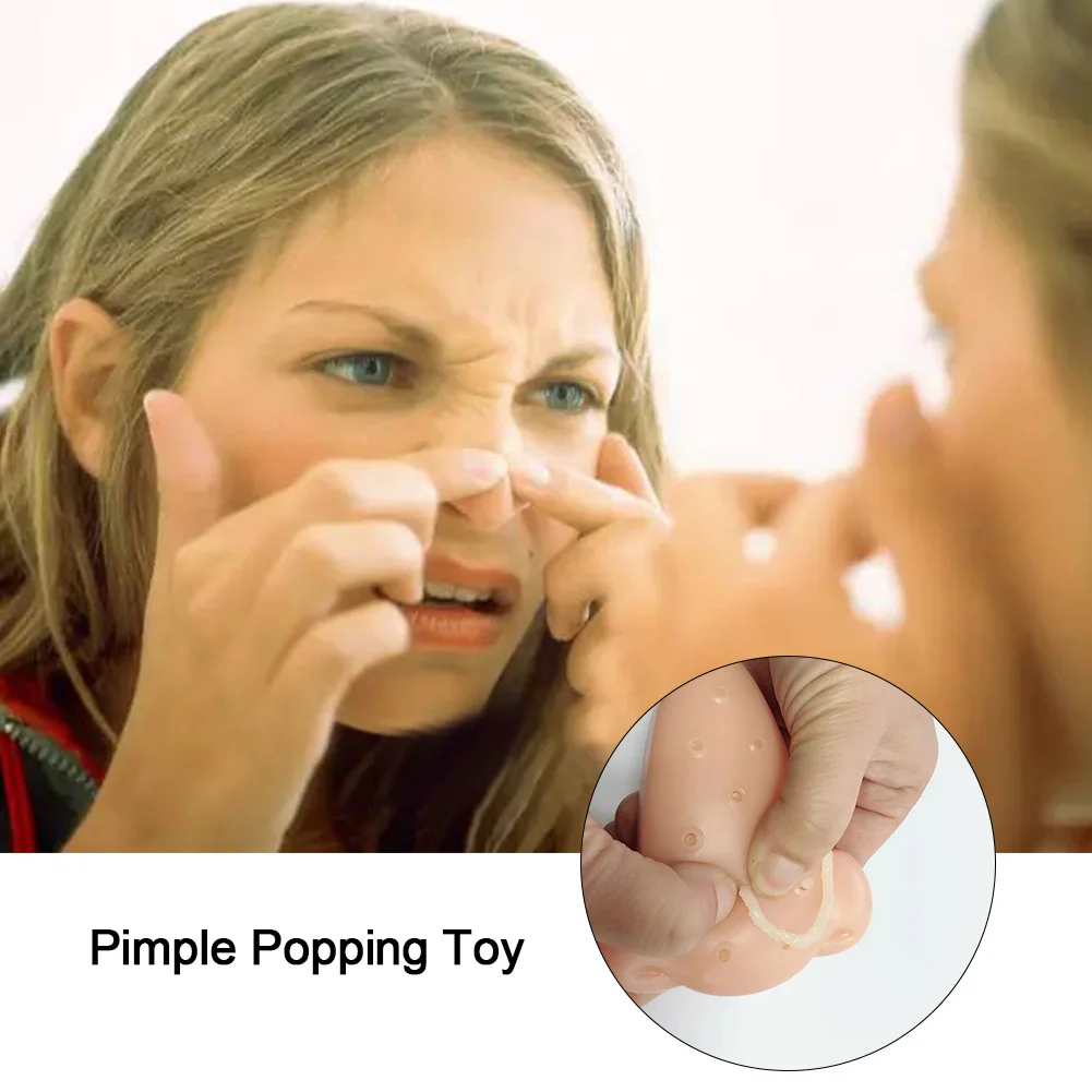 

Wacky Nose Pimple Popping Popper Novelty Gags Practical Jokes Funny Toys Remover Stop Squeeze Acne Anti Stress Toy For Kid Adult