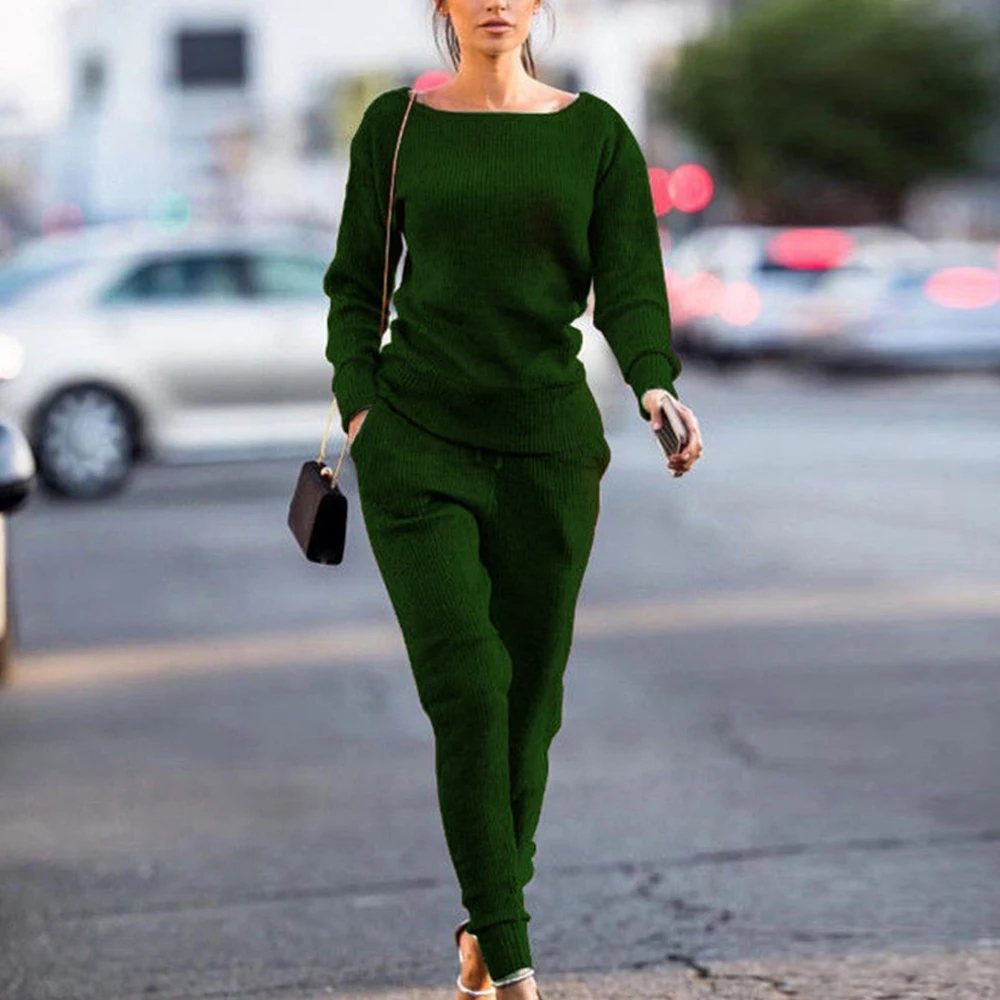 Женский спортивный костюм джоггеры Тонкий Повседневный простой однотонный из