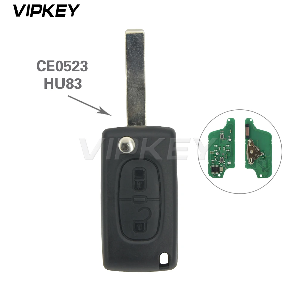 CE0523 дистанционный Автомобильный ключ 2 или 3 кнопки 433 МГц ID46 - PCF7941 ASK HU83 VA2 для Peugeot