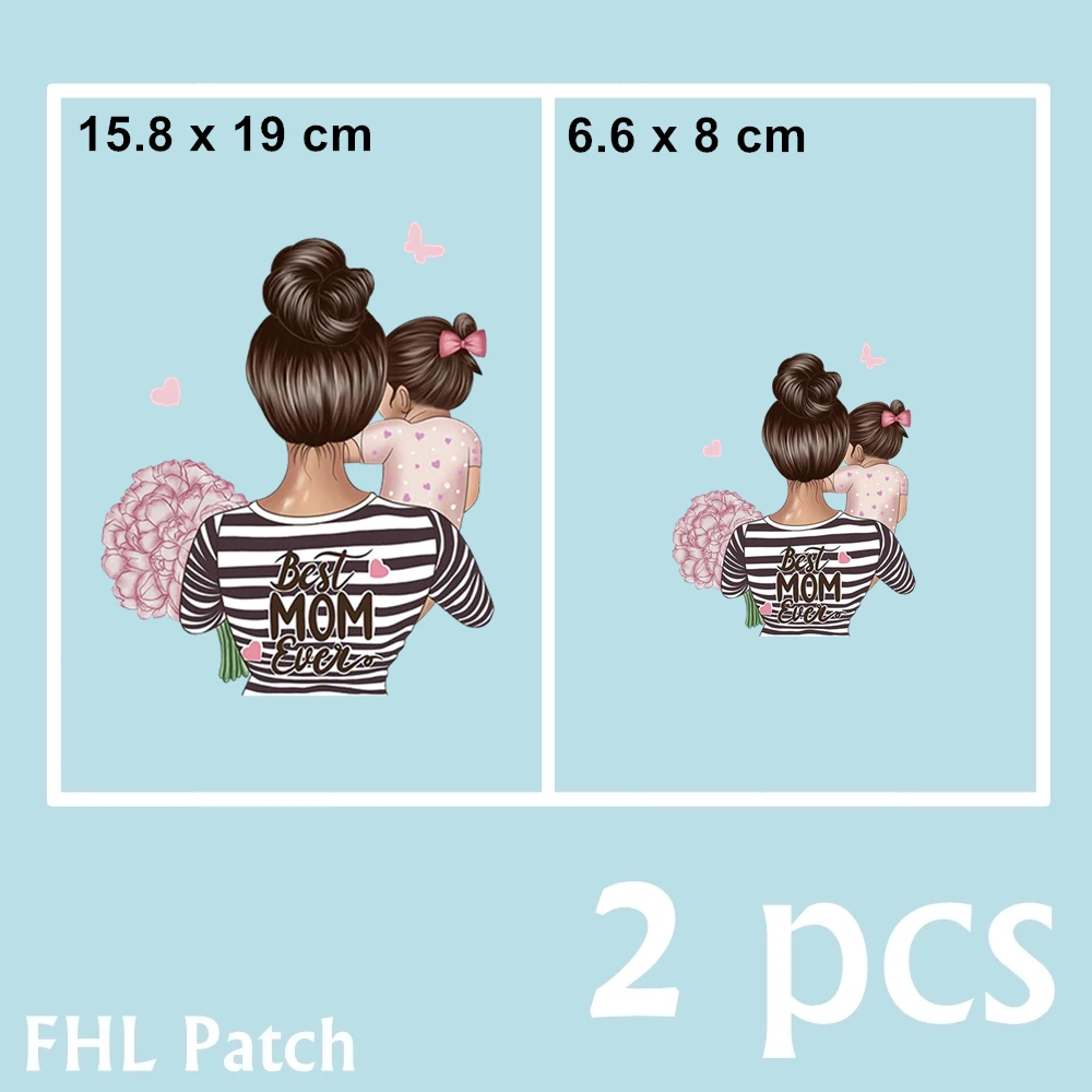 Для мамы и девочек патчи для одежды Термальность стикеры на одежде с помощью