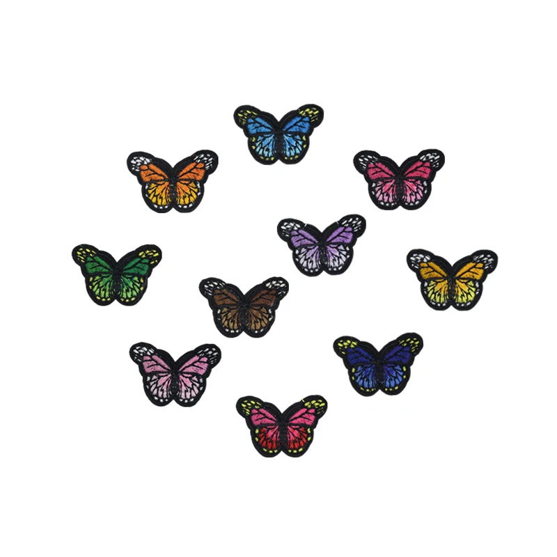 Маленькая Вышитая мини нашивка сделай сам с бабочкой пришивная