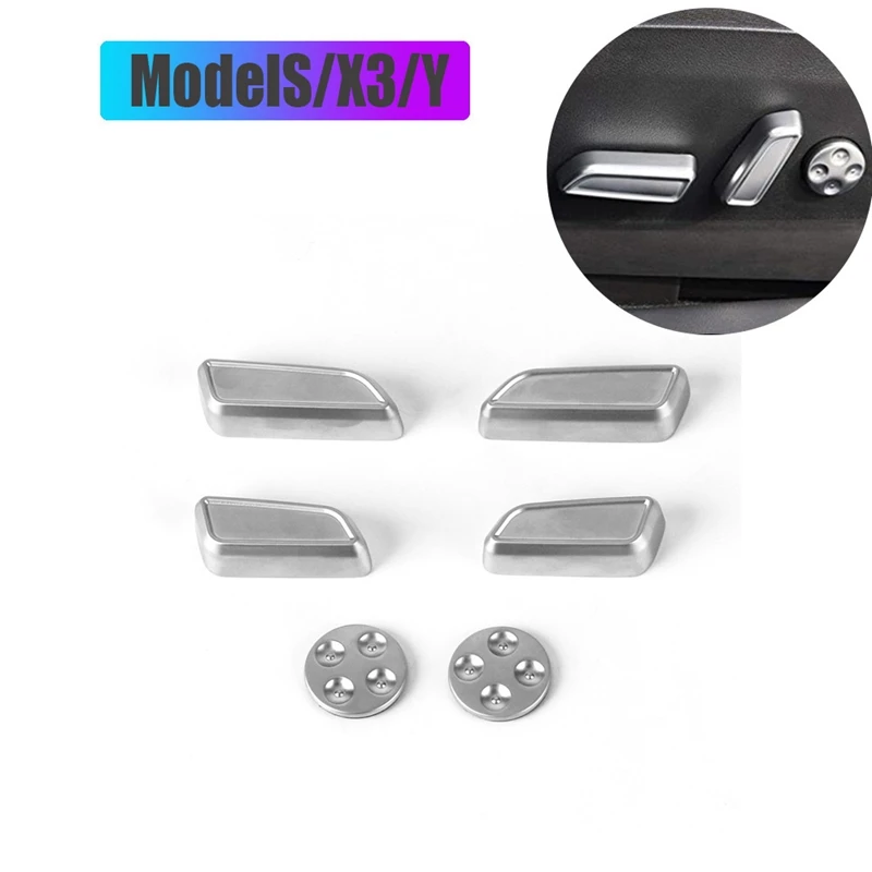 

Model 3 Car Seat Adjustment Button Cover for Tesla Model 3 Y X S Interior Decoration Protective Button Cover