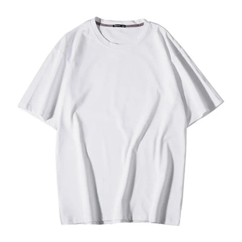 

Men's short-sleeved T-shirt bottoming shirt solid color round neck cotton loose trend Hong Kong style summer half-sleeved top