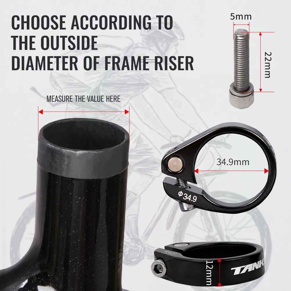 1PC Крепление седла из алюминиевого сплава для горного и шоссейного велосипеда TANKE 31,8 / 34,9 мм, аксессуары для велосипедных сидений Canote Aluminio MTB ON.