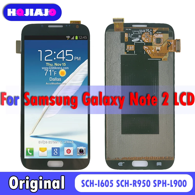 5 &quotоригинальный экран для Samsung Galaxy Note 2 CDMA ЖК-дисплей с сенсорным экраном Note2