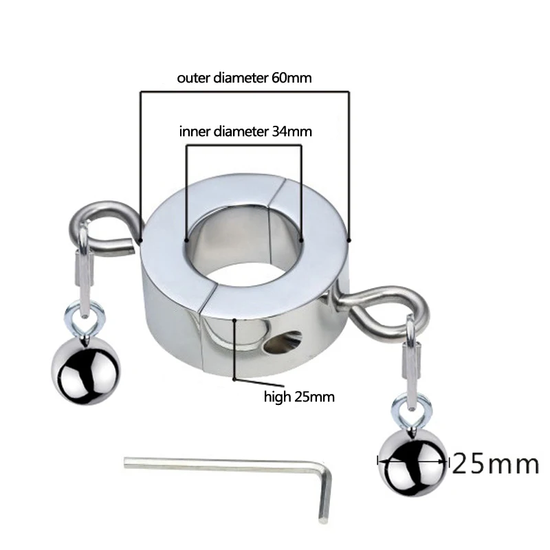 Упражнение на пенис металлическая подвеска в виде мошонки шарики с весом кольцо