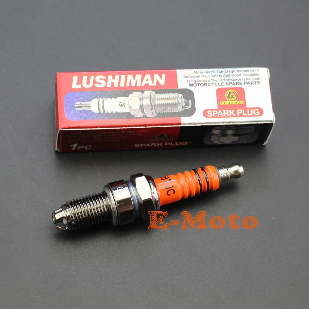 10 шт. Свеча зажигания D8TC D8TJC 3 электрода для CG 125 150 200cc CF250 Мопед Скутер ATV |