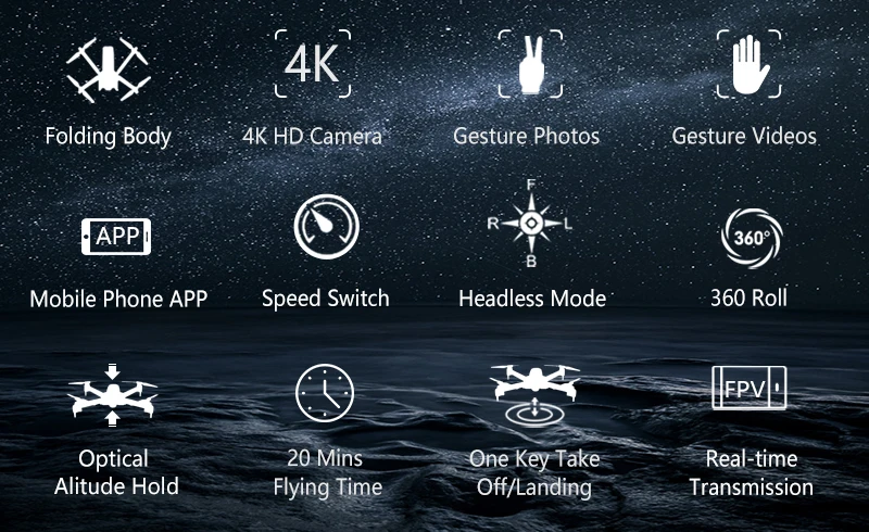Global Drone GW106 Квадрокоптер с камерой HD 1080P долгий срок службы батареи Дрон жесты Фото Видео дроны VS SG106 XS816