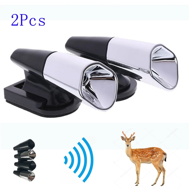 

2 Pcs Car Safety Alarm Animal Device Forest Driving Animal Deer Warning Whistle Siren Wind Driven Animal Repellent