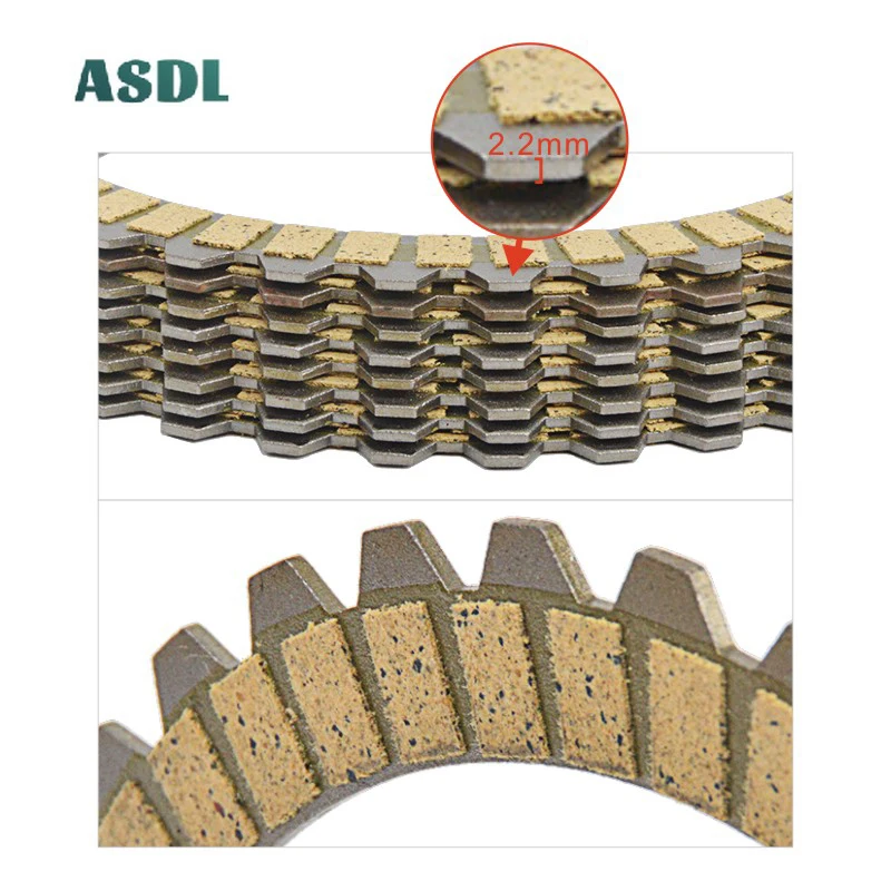 

Motorcycle Friction Clutch Disc Plate Kit For Harley Davidson XL883 XL 883 C Sportster Custom XL1 XL883C Sportster Custom XL2